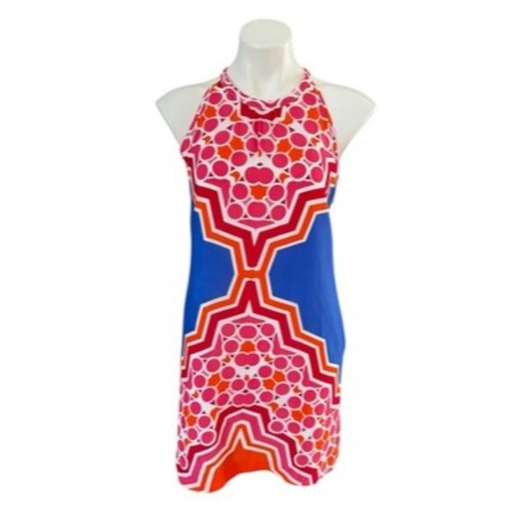 Banana Republic Dress 8P 8 Petite Sleeveless Summer Geometric Print Lined M *2D - Picture 1 of 7